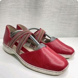 Red Remonte Cristalliano Mary Jane Sandals Flats 39 US 8.5-9